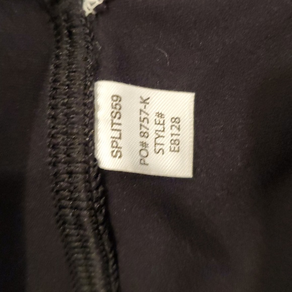 Split 59 women’s Black Leggings with White Stripes size tag removed size s - Picture 6 of 8